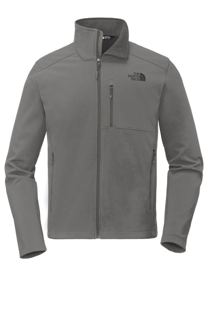 Front View of Asphalt Grey The North Face Apex Barrier Soft Shell Jacket. NF0A3LGT