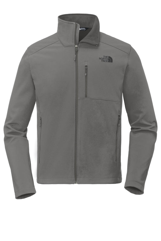 Front View of Asphalt Grey The North Face Apex Barrier Soft Shell Jacket. NF0A3LGT