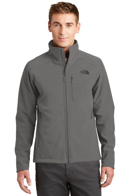 Front View of Asphalt Grey The North Face Apex Barrier Soft Shell Jacket. NF0A3LGT