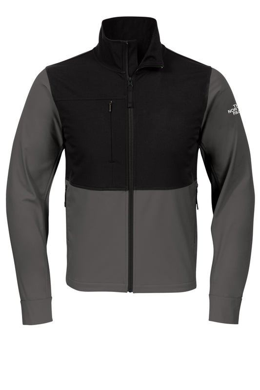 Front View of Asphalt Grey The North Face Castle Rock Soft Shell Jacket. NF0A552Z