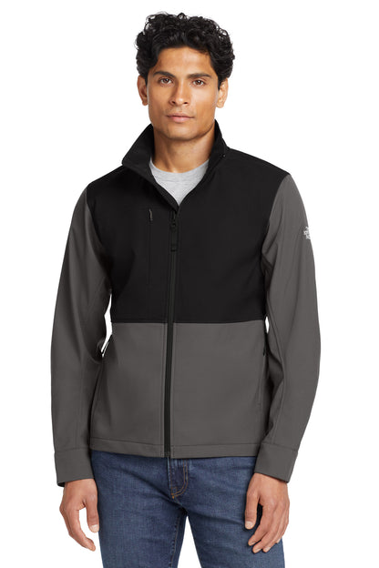 Front View of Asphalt Grey The North Face Castle Rock Soft Shell Jacket. NF0A552Z