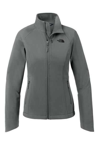 Front View of Asphalt Grey The North Face Women's Apex Barrier Soft Shell Jacket. NF0A3LGU