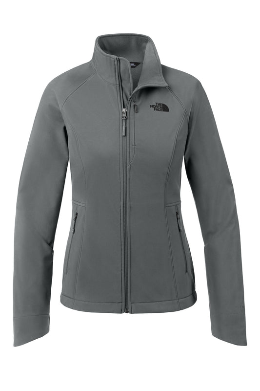 Front View of Asphalt Grey The North Face Women's Apex Barrier Soft Shell Jacket. NF0A3LGU