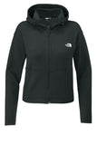 Front View of AsphaltGry The North Face Women's Double-Knit Full-Zip Hoodie NF0A8BUT