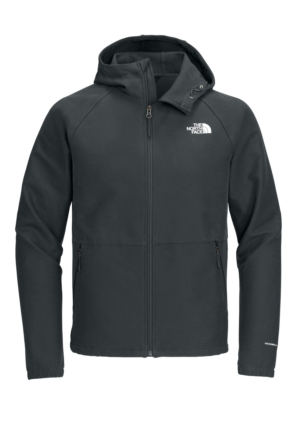 Front View of AsphGyDkH The North Face Barr Lake Hooded Soft Shell Jacket NF0A8BUF