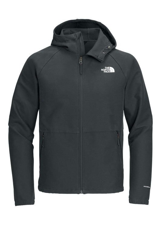 Front View of AsphGyDkH The North Face Barr Lake Hooded Soft Shell Jacket NF0A8BUF