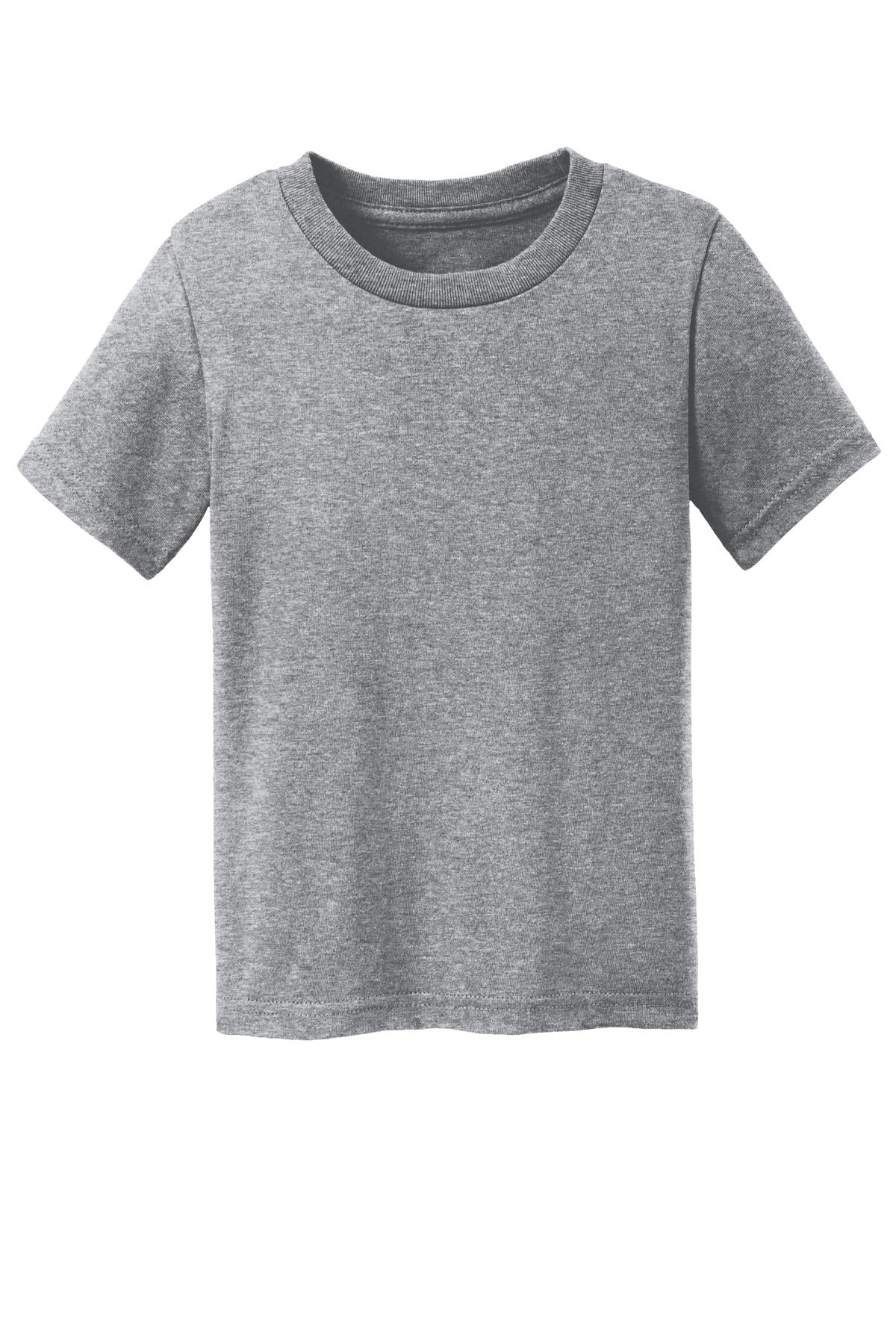 Front View of Athl Heather Port & Company Toddler Core Cotton Tee. CAR54T