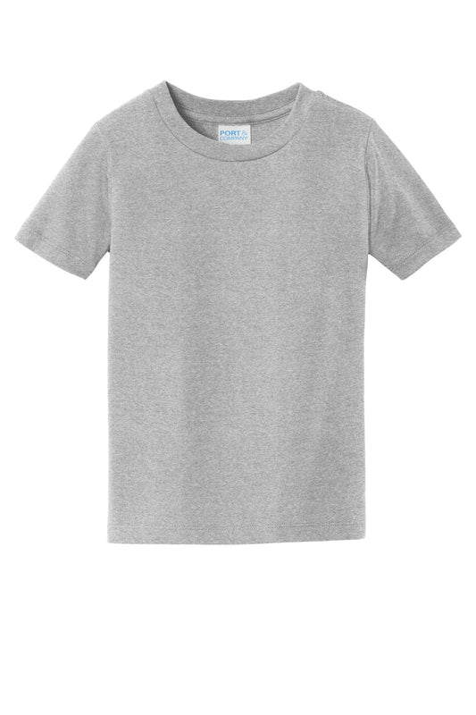 Front View of Athl Heather Port & Company Toddler Fan Favorite Tee. PC450TD
