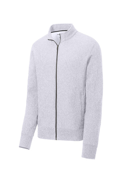 Front View of Athl Heather Sport-Tek Super Heavyweight Full-Zip Sweatshirt ST284