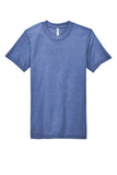 Front View of AthlBlue American Apparel Tri-Blend Short Sleeve Track T-Shirt TR401