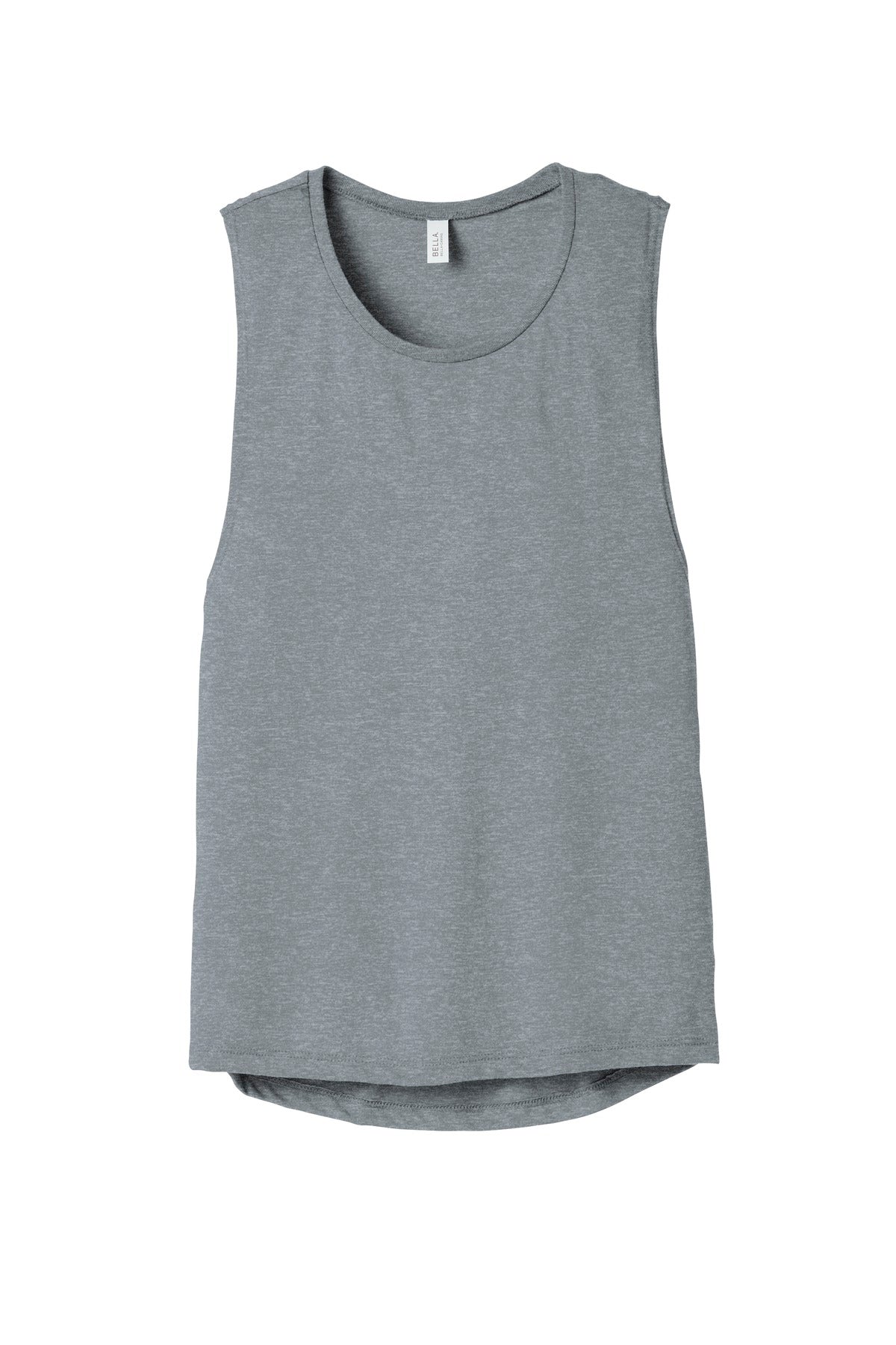Front View of Athletic Ht BELLA+CANVAS Women's Flowy Scoop Muscle Tank. BC8803