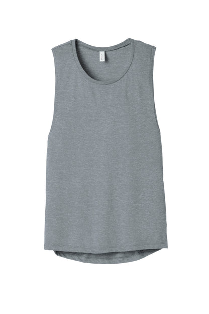 Front View of Athletic Ht BELLA+CANVAS Women's Flowy Scoop Muscle Tank. BC8803