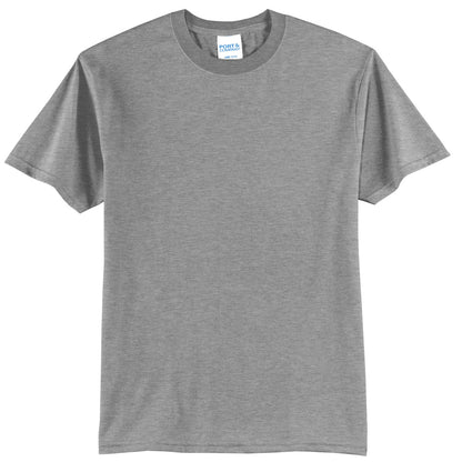 Front View of Athletic Hthr Port & Company Tall Core Blend Tee. PC55T