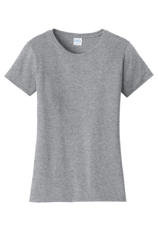 Front View of Athletic Hthr Port & Company Women's Fan Favorite Tee. LPC450