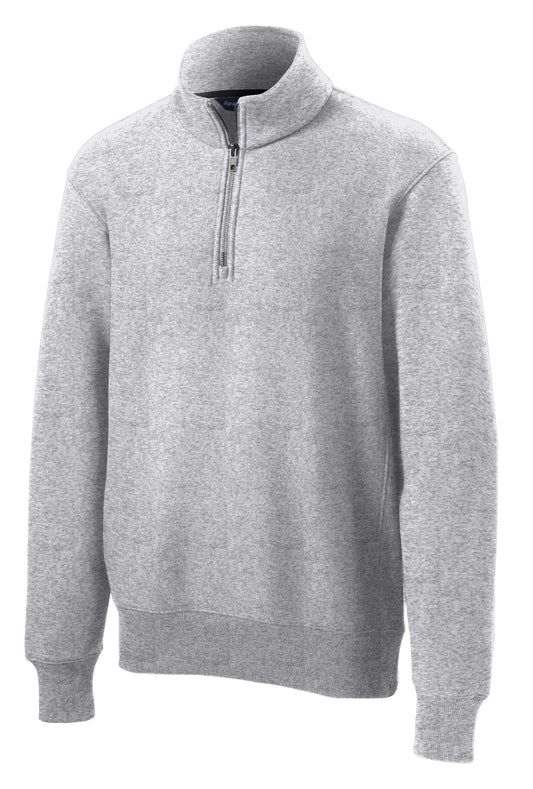 Front View of Athletic Hthr Sport-Tek Super Heavyweight 1/4-Zip Pullover Sweatshirt. ST283