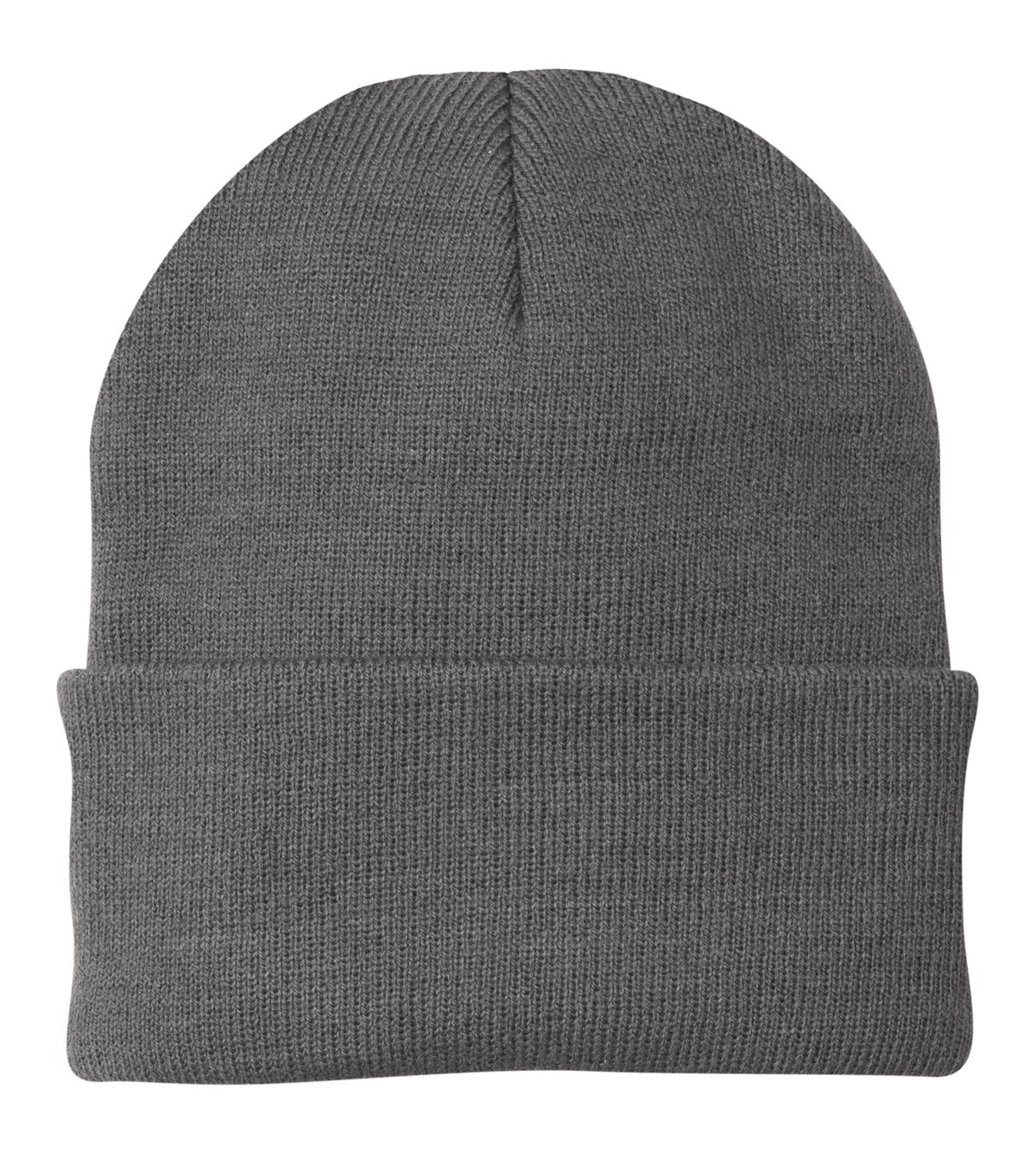 Front View of Athletic Oxfrd Port & Company Knit Cap. CP90