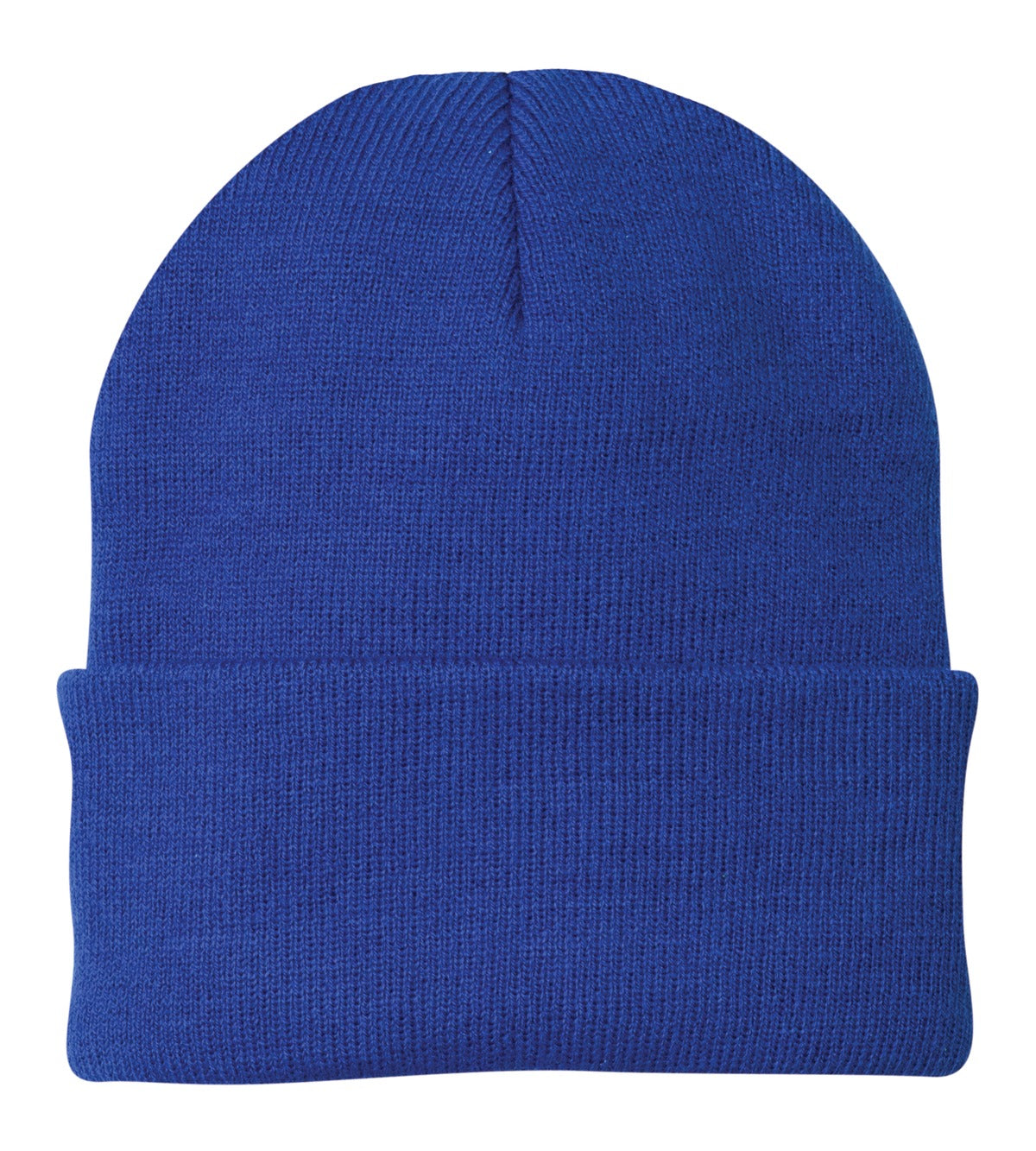 Front View of Athletic Royal Port & Company Knit Cap. CP90
