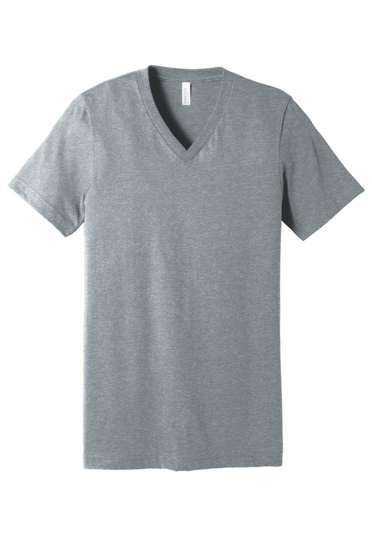 Front View of AthlHthr BELLA+CANVAS Unisex Heather CVC V-Neck Tee BC3005CVC