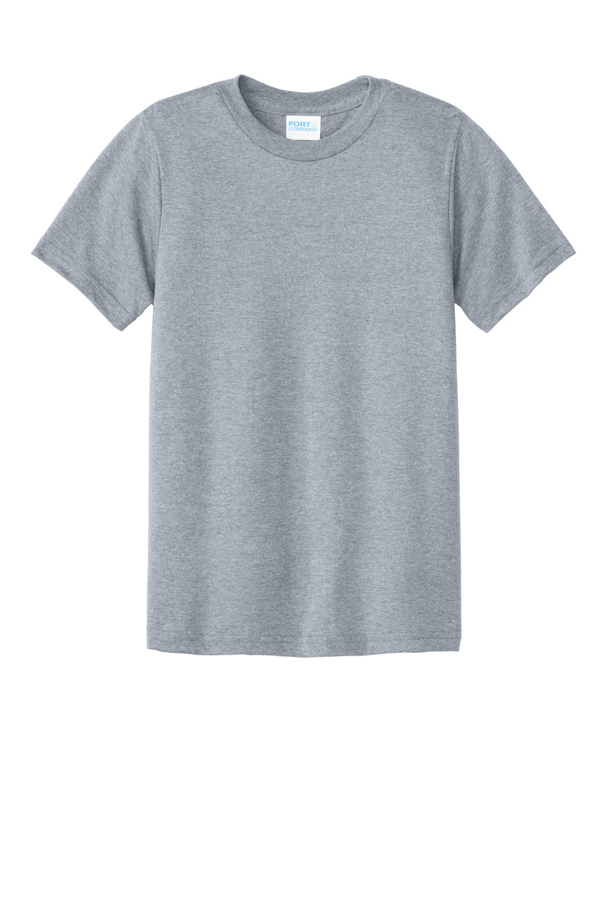 Front View of AthlHthr Port & Company Youth CVC Tee PC340Y