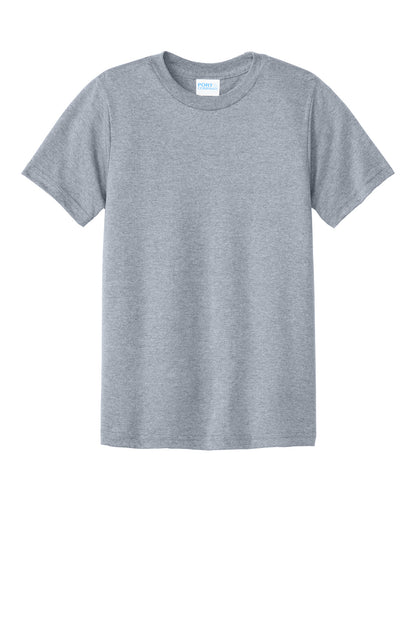 Front View of AthlHthr Port & Company Youth CVC Tee PC340Y