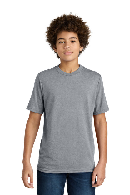 Front View of AthlHthr Port & Company Youth CVC Tee PC340Y