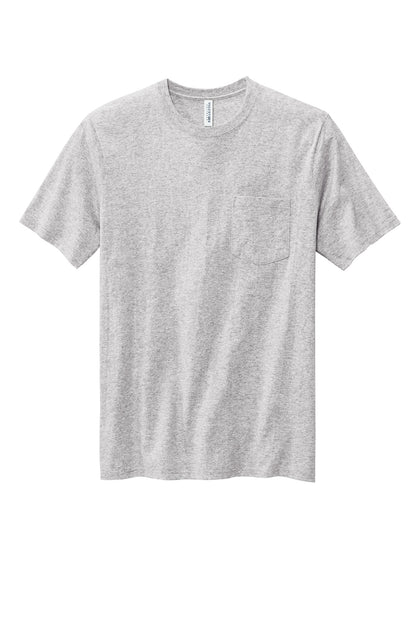 Front View of AthlHthr Volunteer Knitwear All-American Pocket Tee VL100P