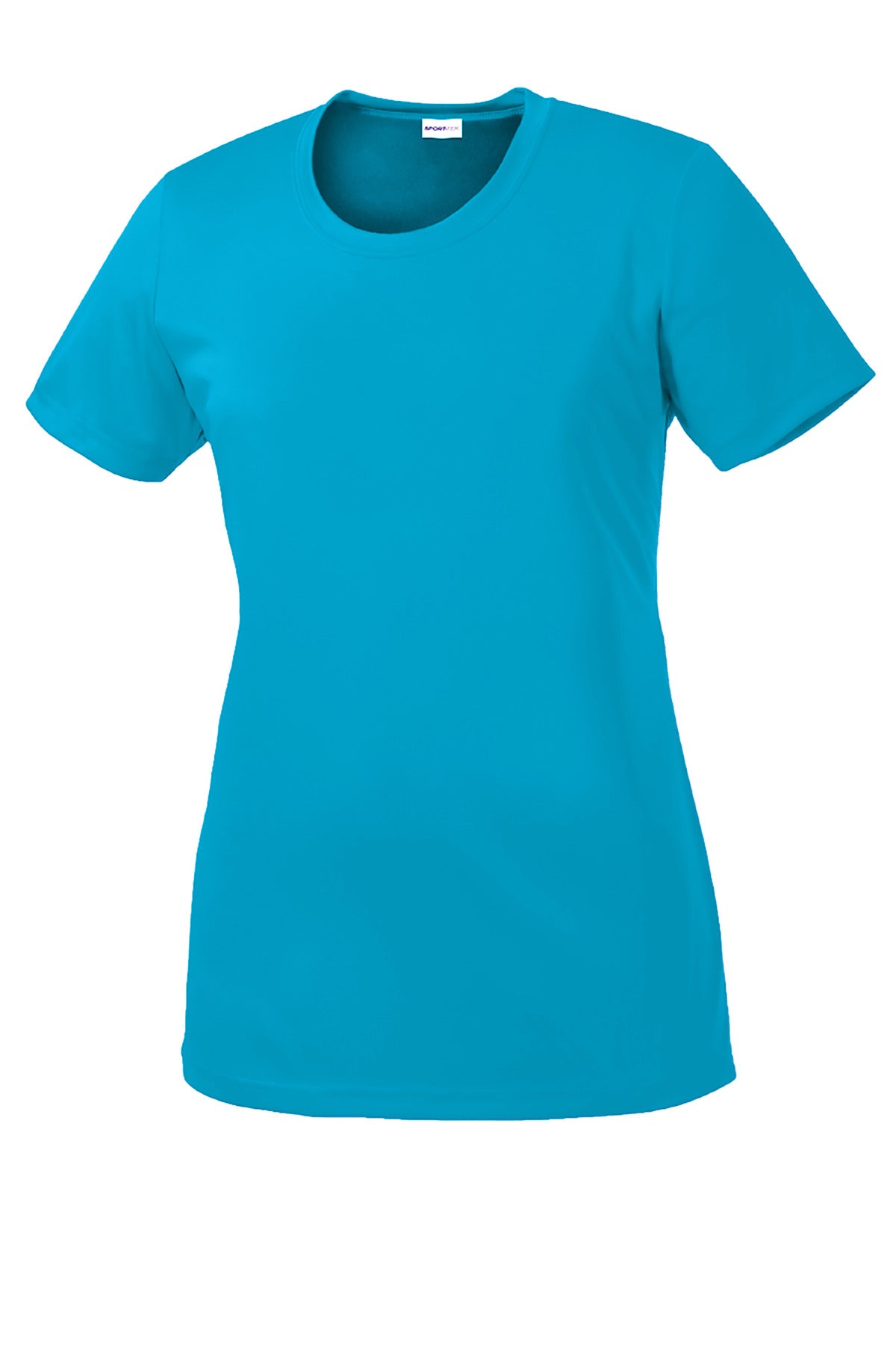 Front View of Atomic Blue Sport-Tek Women's PosiCharge Competitor Tee. LST350