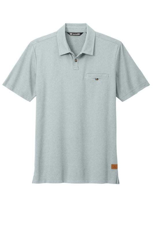 Front View of BalsmGrnHt TravisMathew Sunsetters Pocket Polo TM1MZ344
