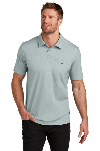 Front View of BalsmGrnHt TravisMathew Sunsetters Pocket Polo TM1MZ344