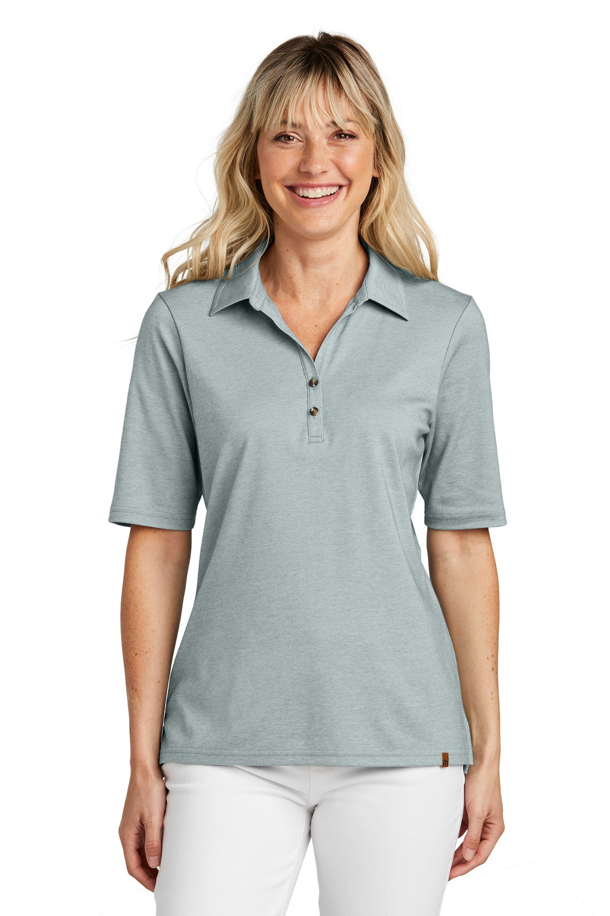 Front View of BalsmGrnHt TravisMathew Women's Sunsetters Polo TM1LD004