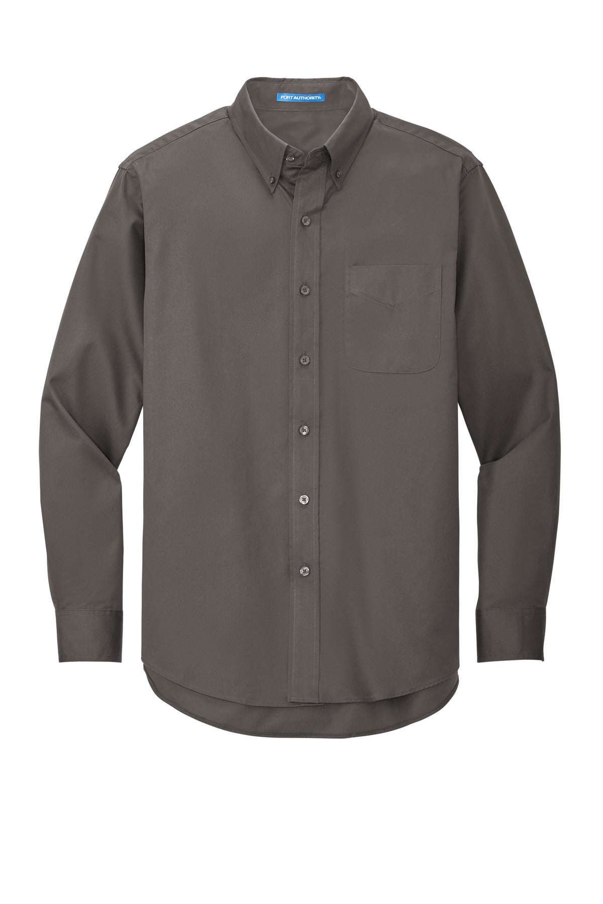 Front View of Bark Port Authority Extended Size Long Sleeve Easy Care Shirt S608ES