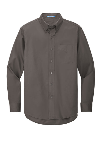 Front View of Bark Port Authority Extended Size Long Sleeve Easy Care Shirt S608ES
