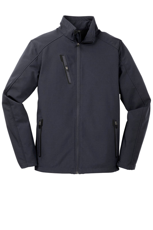 Front View of Batlshp Grey Port Authority Welded Soft Shell Jacket. J324