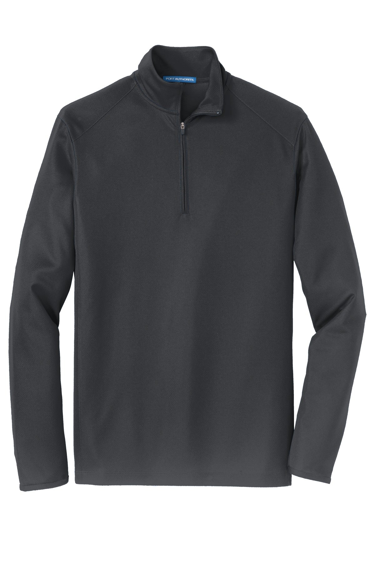 Front View of Battleship Gry Port Authority Pinpoint Mesh 1/2-Zip. K806