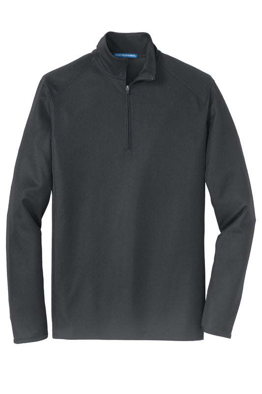 Front View of Battleship Gry Port Authority Pinpoint Mesh 1/2-Zip. K806