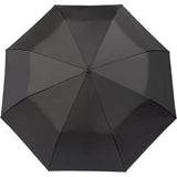 Front View of Black 42" London Fog Automatic Super Mini Umbrella plain