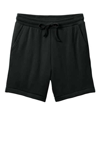 Front View of Black BELLA+CANVAS Unisex Sponge Fleece Sweatshort BC3724