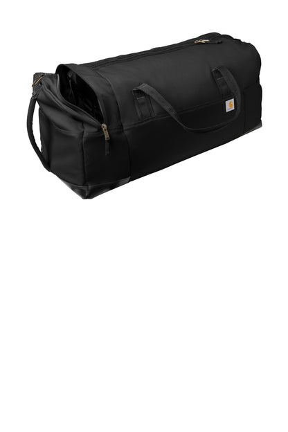 Front View of Black Carhartt 120L Foundry Series Duffel CTB0000487