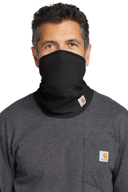 Front View of Black Carhartt Cotton Blend Filter Pocket Gaiter CT105086