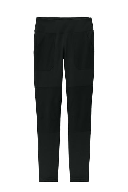 Front View of Black Carhartt Force Women's Midweight Utility Legging CT102482