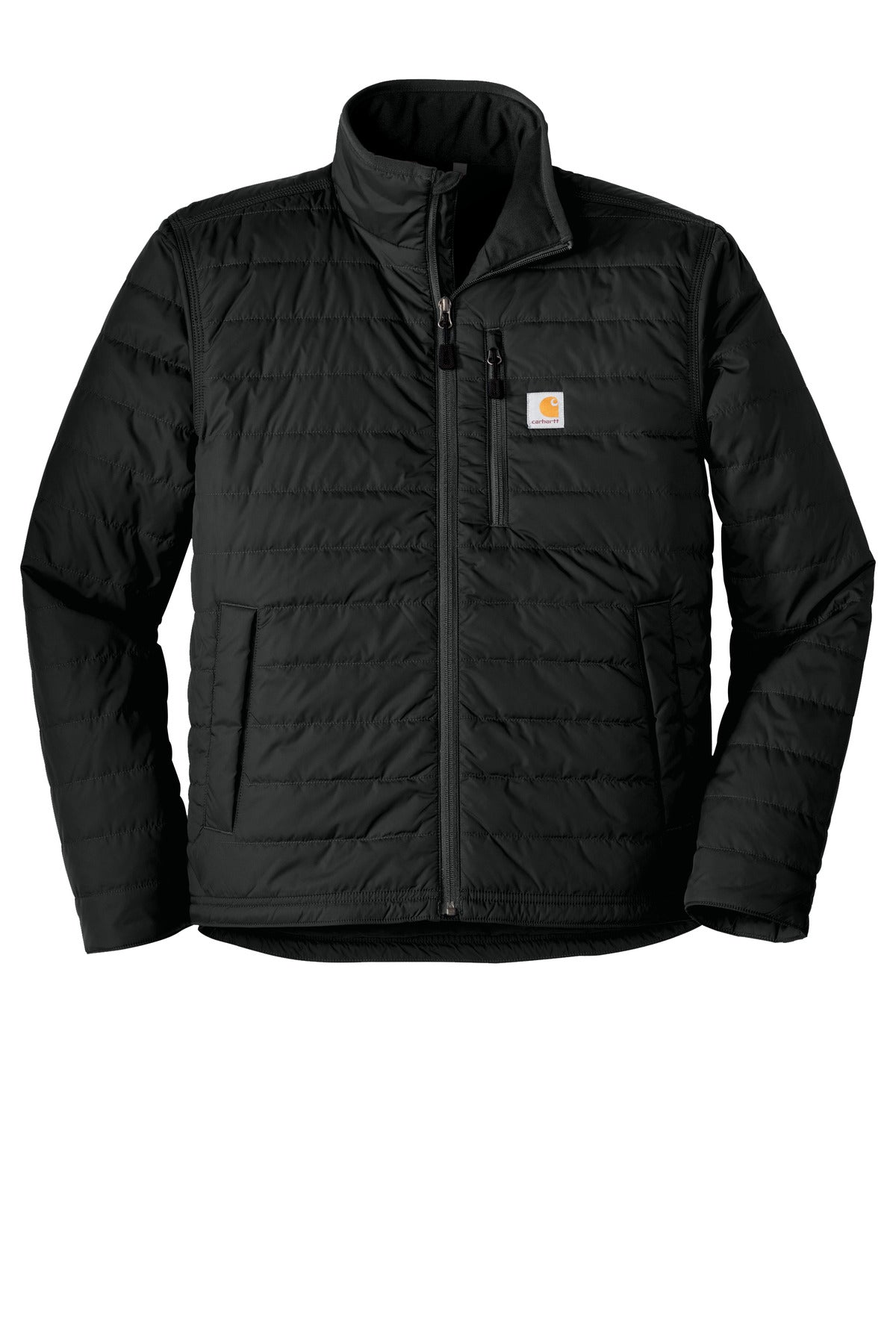 Front View of Black Carhartt Gilliam Jacket. CT102208