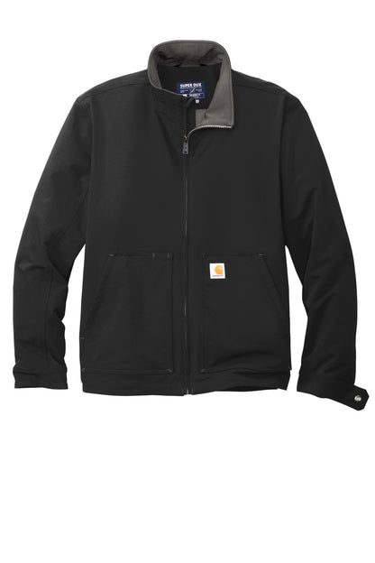 Front View of Black Carhartt Super Dux Soft Shell Jacket CT105534