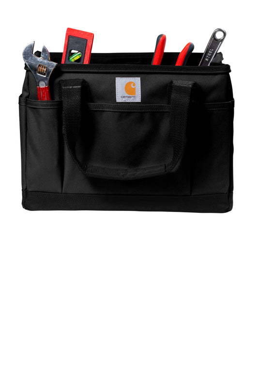 Front View of Black Carhartt Utility Tote. CT89121325