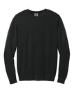 Front View of Black Comfort Colors Lightweight Crewneck Sweatshirt 1466