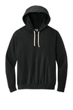 Front View of Black Comfort Colors Lightweight Hooded Sweatshirt 1467