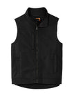 Front View of Black CornerStone Duck Bonded Soft Shell Vest CSV60