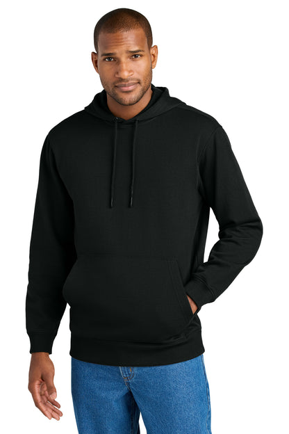 Front View of Black CornerStone Tough Fleece Pullover Hoodie CSF630