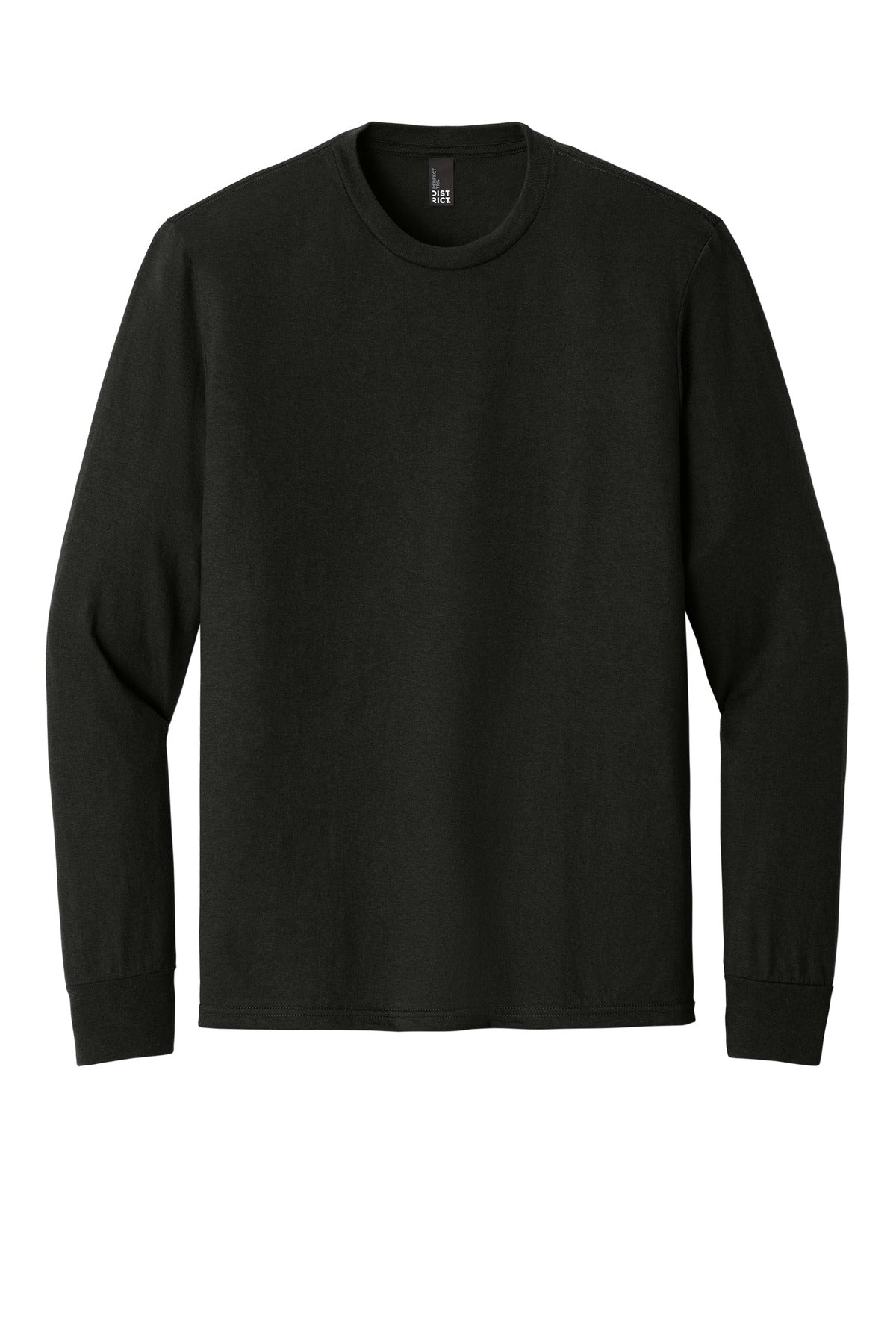 Front View of Black District Perfect Tri Long Sleeve Tee . DM132
