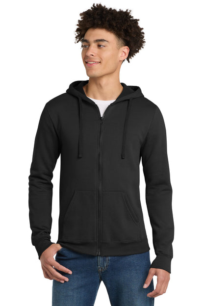 Front View of Black District The Concert Fleece Full-Zip Hoodie. DT800