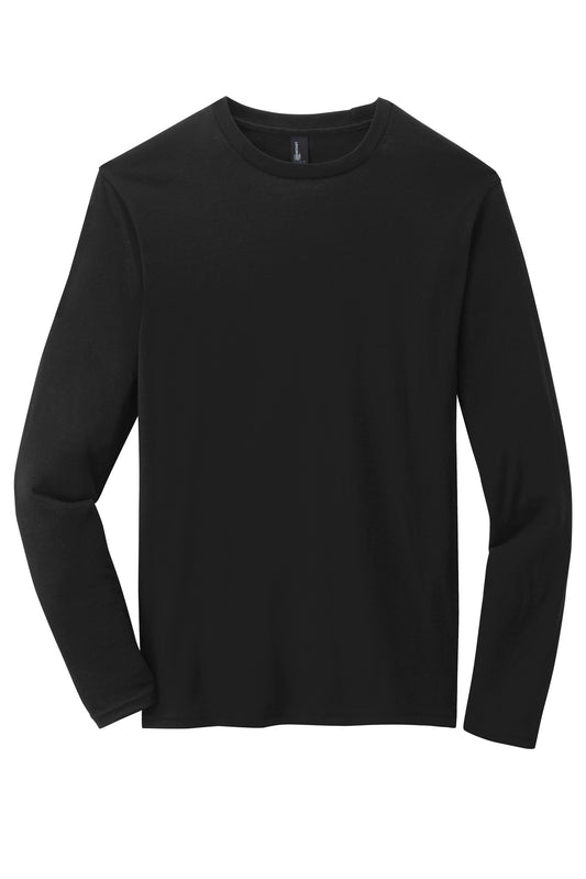 Front View of Black District Very Important Tee Long Sleeve. DT6200